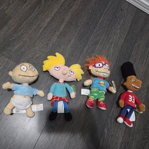Nickelodeon Character Plush Set - Hey Arnold & Rugrats Characters